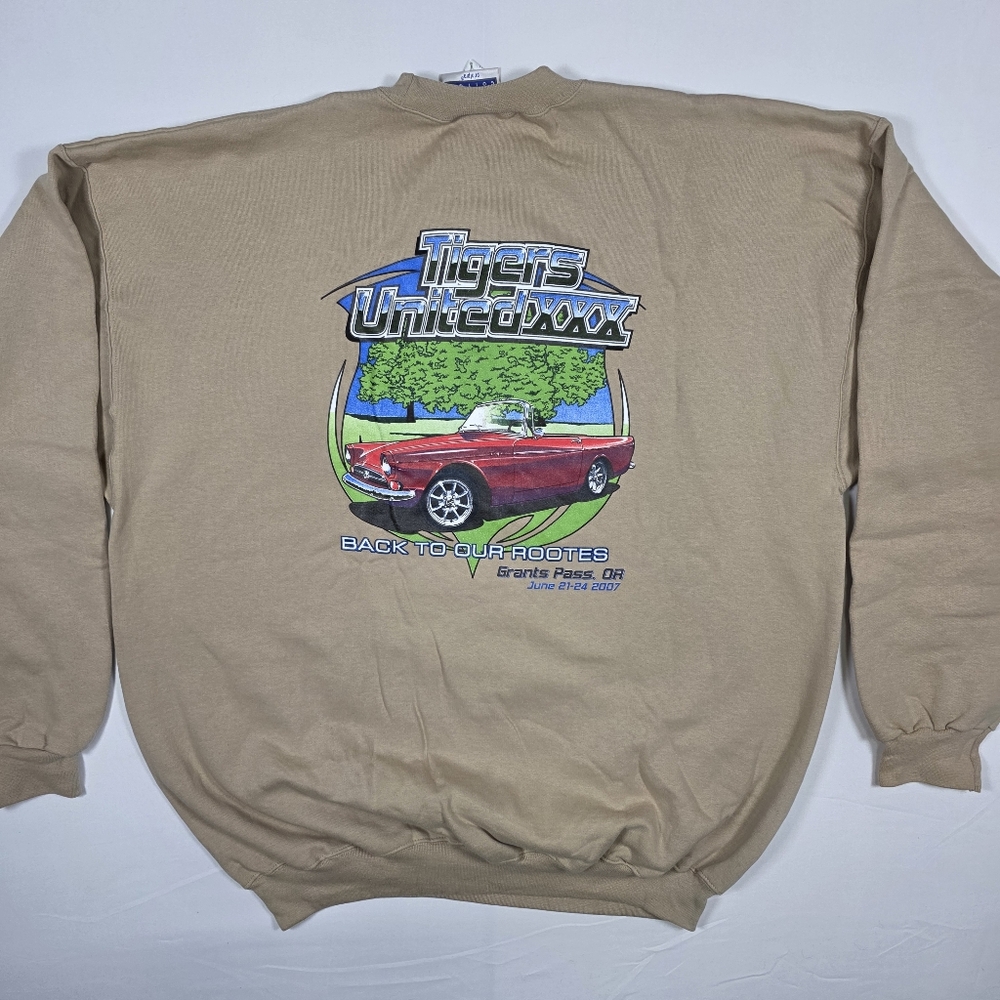 Hanes Vintage Car show "Back to our Rootes" Sweatshirt Men's XL TigersUnitedXXX
